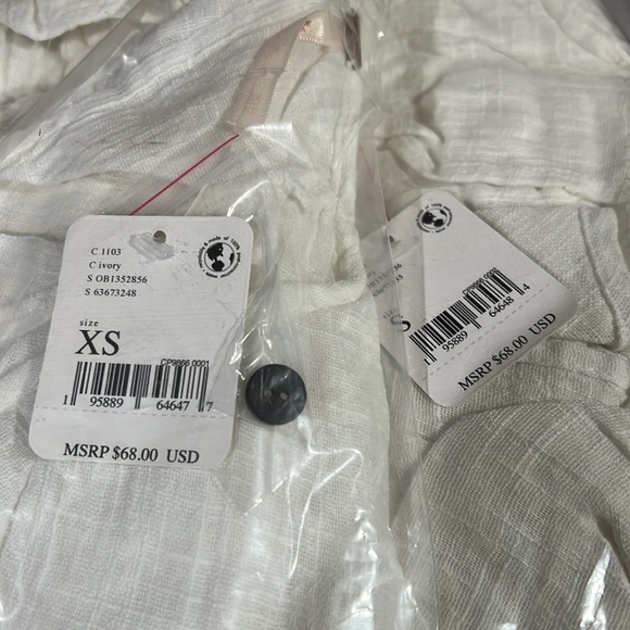 Free People, Gauzy Cotton Top, Ruffle Neckline - Picture 5 of 5